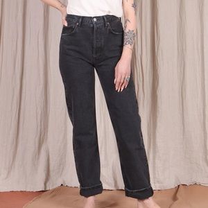 AGOLDE Pinch Waist Black Straight Jeans 29